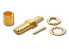 Commercial Female Bulkhead Connector , 1.13mm Cable SMA Coax Connector