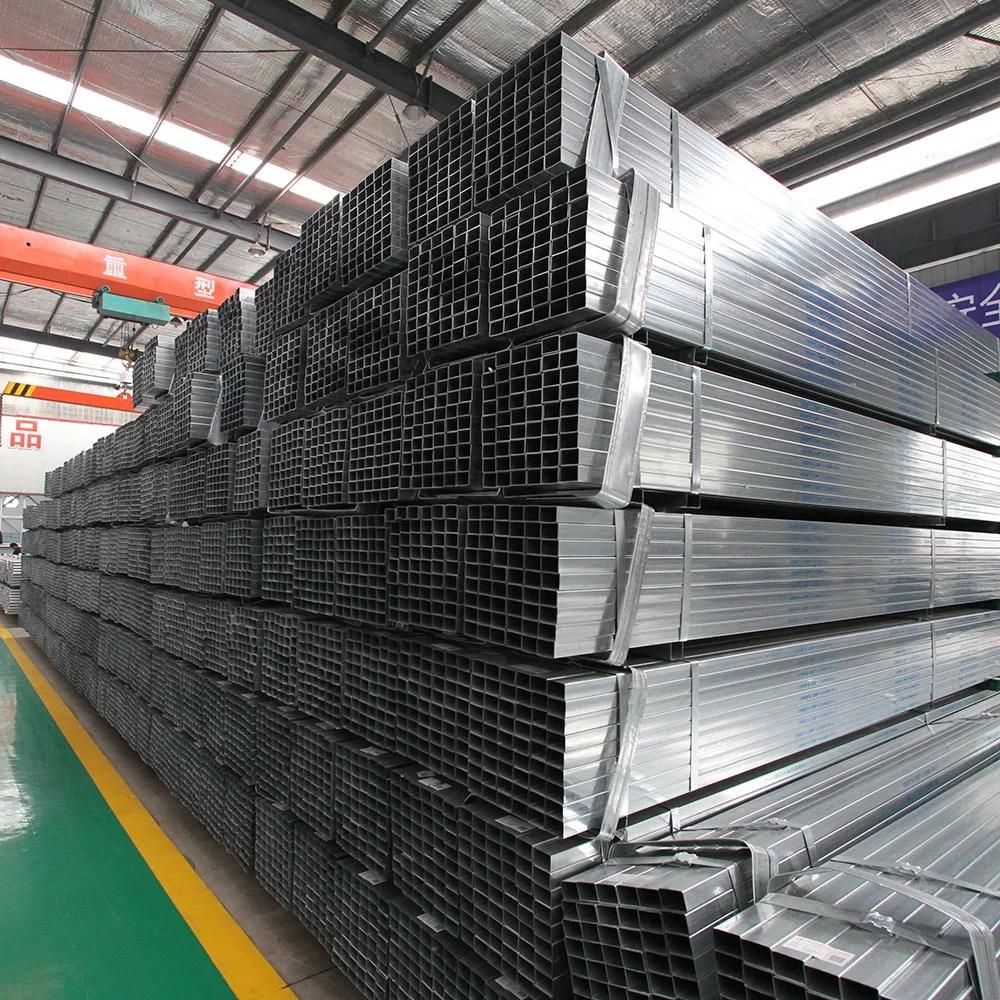 Q235B A36 Low-Carbon Hot Dipped Pipe with 20x20mm---500x500mm Out Diameter Galvanized Square Steel Tubes