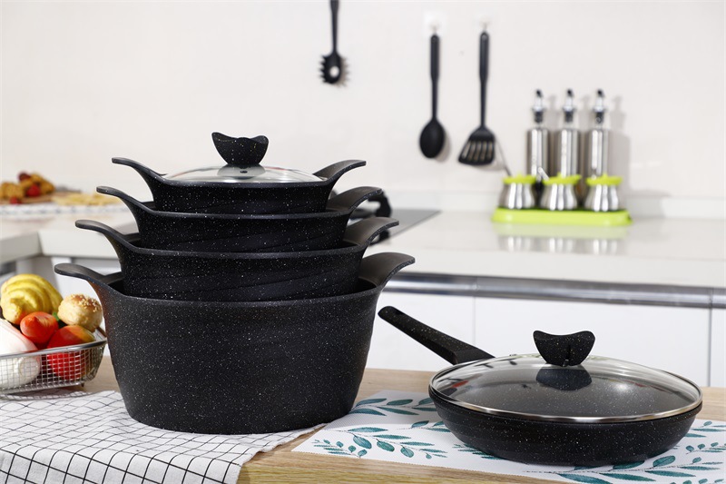 Die Casting Non Stick Aluminum Cookware Sets For Restaurant