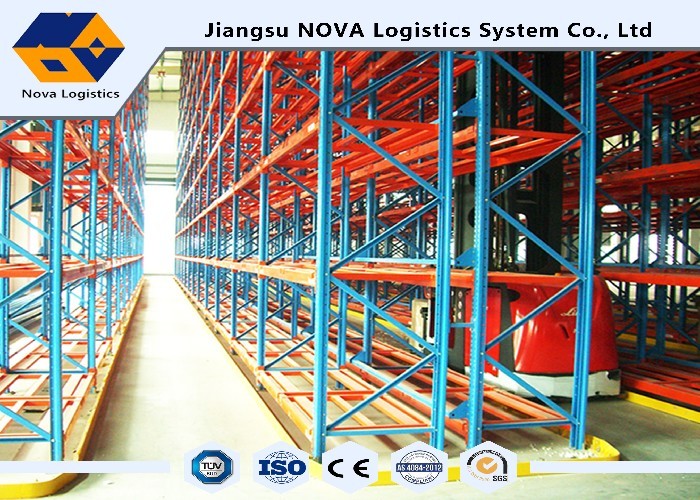 Cold Rolled Steel Narrow Aisle Racking Systems With Powder Coating Finishing