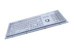 20mA PS2 Panel Mount Keyboard FCC Brushed Stainless Steel With Number Keys
