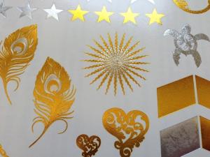 Quality Gold metallic tattoo, Jewelry inspired metallic tattoo. wholesale