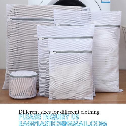 Mesh Laundry Bags for Delicates with Premium Zipper, Travel Storage Organize Bag