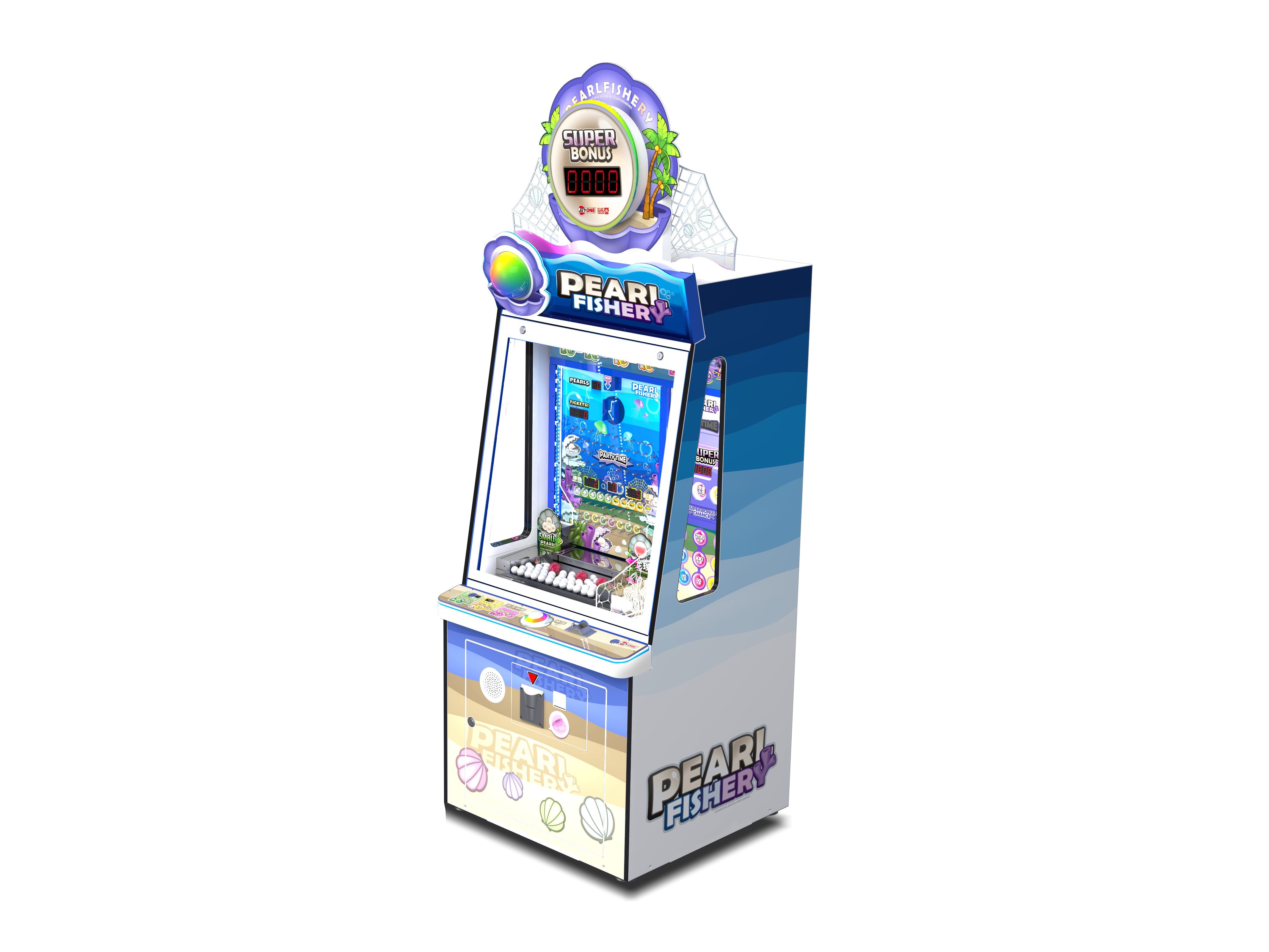 Interesting Pearl Fishery Ticket Redemption Game Machine Three Players