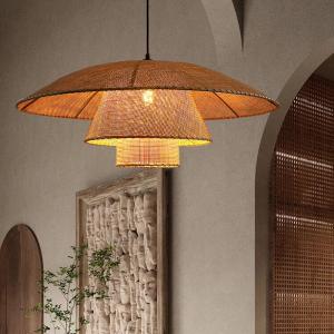 Quality Vintage Rattan Lamp New Restaurant Pendant Lights Home Decor Dining Room Kitchen Loft Suspension lamp(WH-WP-73) wholesale