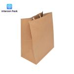 Brown Kraft Paper Shopping Bags Matt Varnish Offset Printing