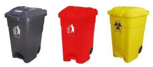 Quality 50L medical waste bin with wheels and pedal wholesale