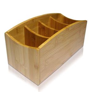 Quality Safety Bamboo Office Supplies , Integrated Bamboo Desk Organizer For Pen And Phone wholesale