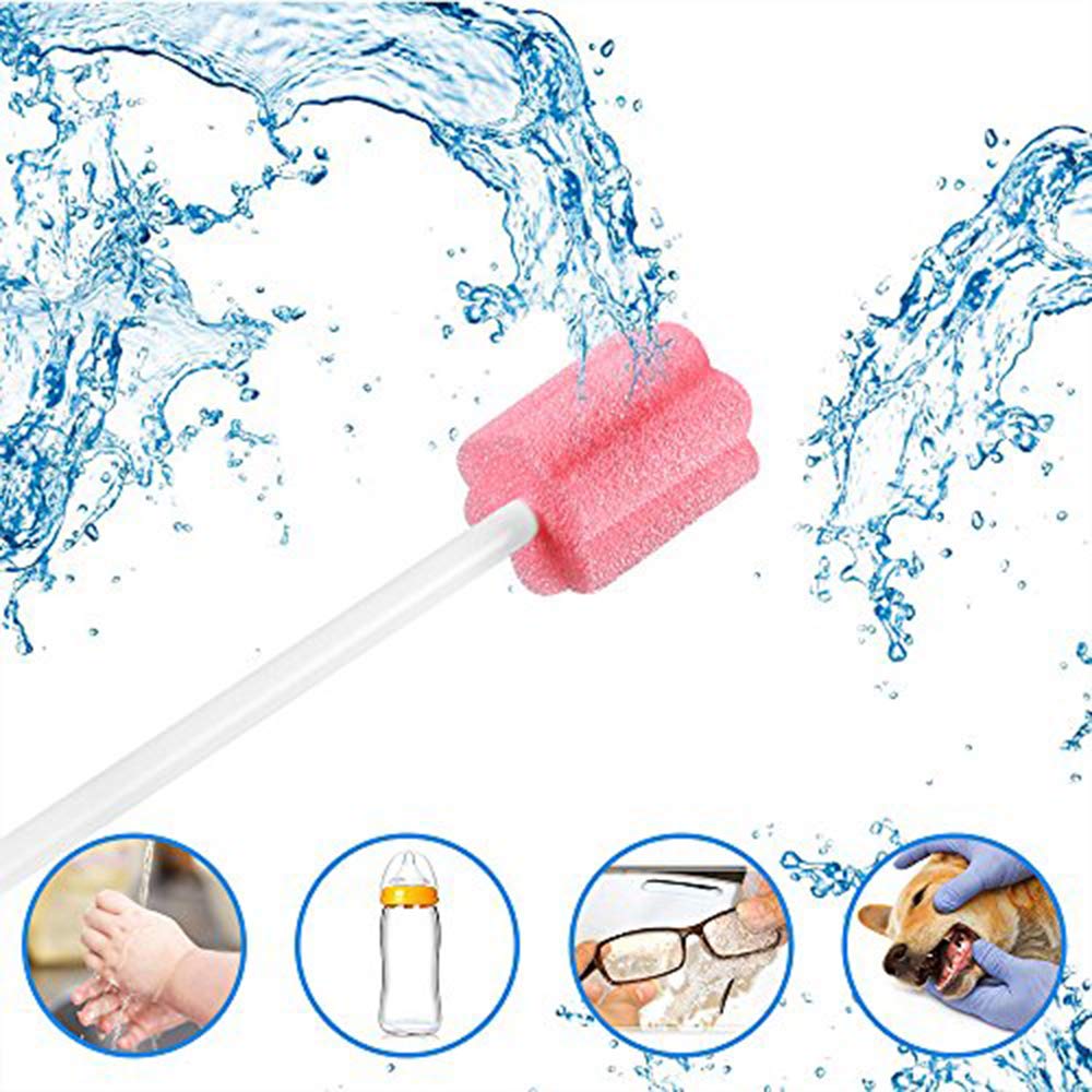 OEM Dental Consumables Pink Disposable Teeth Cleaning Swabs