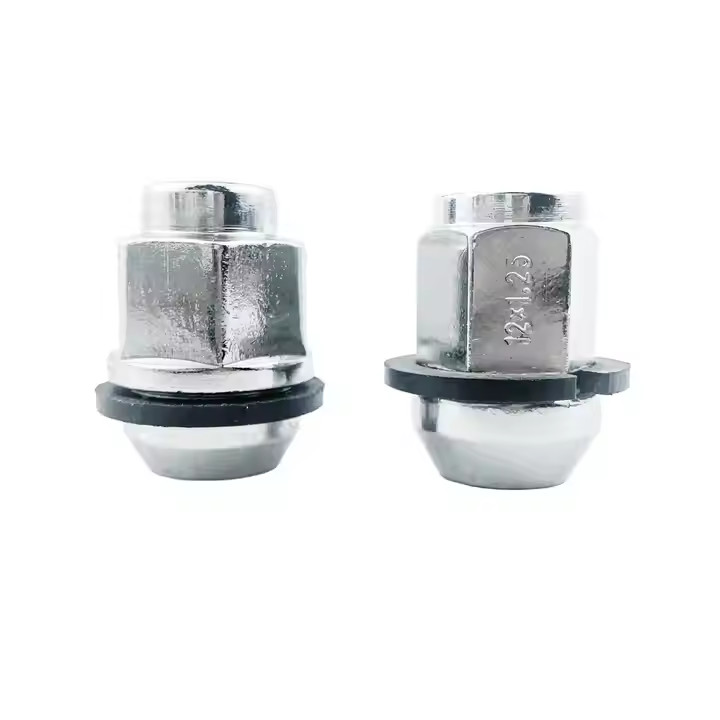 M12x1.25 Hex Wheel Lug Nut With Spacer Chrome