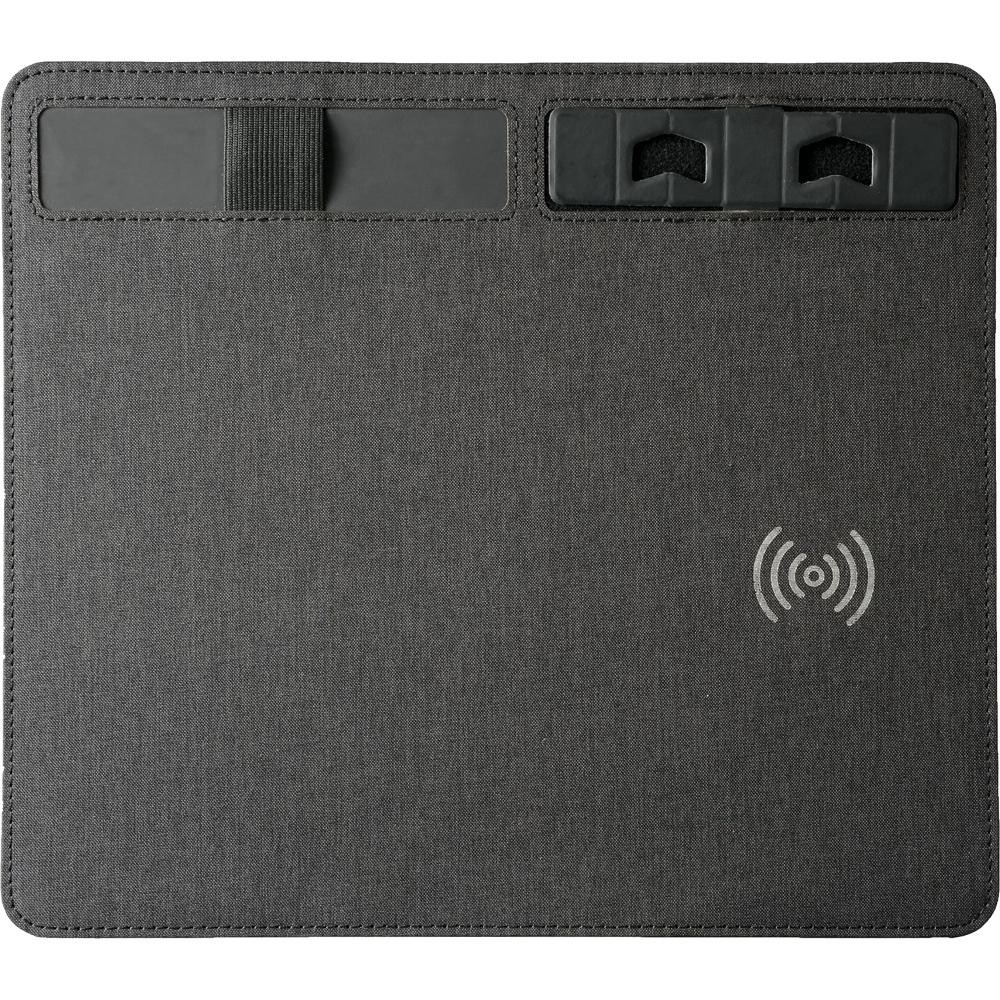 PU Leather Wireless Charger Corporate Gift Mouse Pads Stain Resistant Ultraportable