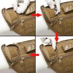Plastic Tactical Dog Harness For Hiking Training Brown