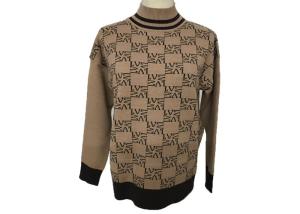 Quality Letters Jacquard Womens Knit Pullover Sweater Drop Shoulder Chinese OEM Factory wholesale