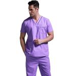 factory custom hospital lab coat medical scrubs uniforms v neck rayon mix fabric