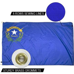Quality State Of Nevada Flag 3x5 Ft Outdoor Dupont Heavy Duty Nylon US Flags Brass Grommets wholesale