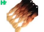 Ombre Natural Synthetic Braided Hair Pieces Afro Wave Tangle Free