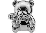 Cute Silver Plated Teddy Bear Coin Bank Die Casting 105*85*118mm