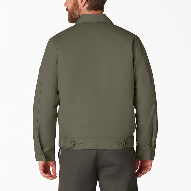 Heavy Work Warm Down Jacket Hand Pockets Zip Up Front Durable Cotton Workwear