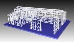 Fireproof Light Steel Frame Metal Prefab Car Shed With Steel Sheet Cladding Park