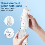 Portable Oral Hygiene Rechargeable IPX7 Water Jet Flosser 300ml Tank Dental 5