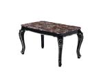 Retro Luxury Ebony Restaurant Rectangle Marble Table