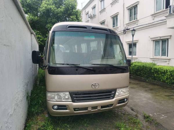Hot For Sale Golden Color Leather Seat Bus Second Hand Toyota Coaster 23
