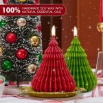 Christmas Scented Candles Gift Set Elk & Christmas Tree Shaped Handmade Soy Wax