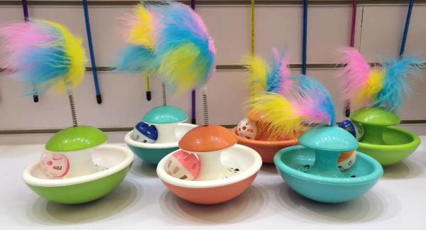 Interactive Cat Ball Toy Exerciser Game Teaser Anti-Slip Active Healthy