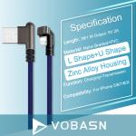 Industrial Right Angle USB Cable Charging Transmission Fashionable Durable