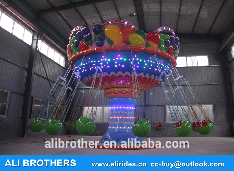 amusement park equipment luxury thrilling 36 seats shake head swing flying chairs for sale
