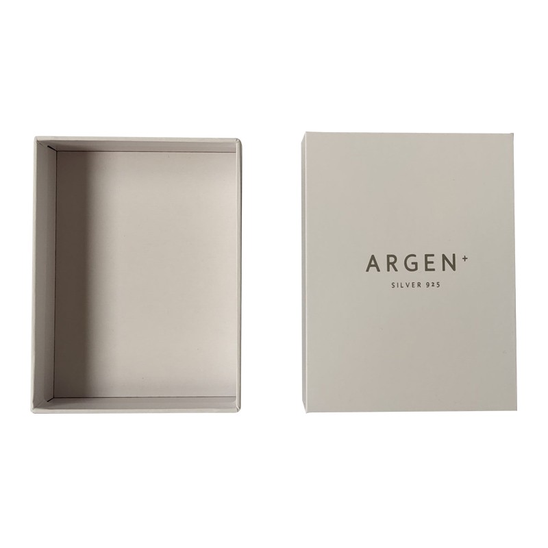 luxury Lid And Base Box 157g Art Paper 1000g Cardboard White Jewelry Packaging Box
