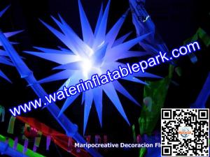 Quality Suspended Romantic Background Stage Decoration Inflatable LED Lighting Star wholesale