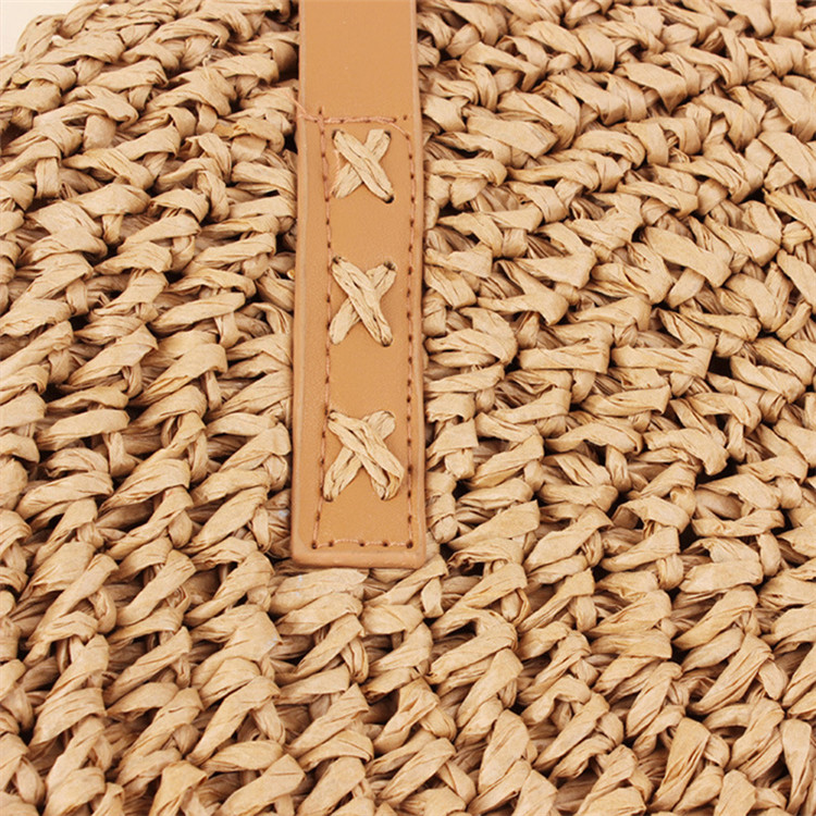 Portable Net Crochet Handmade Straw Woven Bag