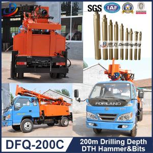 Quality DFQ-200C hard rock rigs, 200m down the hole hammer water well rotary drilling machine DTH wholesale