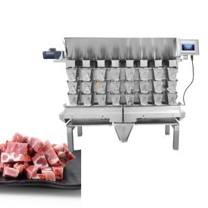 Quality Industrial Dimpled Double Hopper Screw Feeding Multihead Weigher For Fresh Sticky Food Rib Spare wholesale