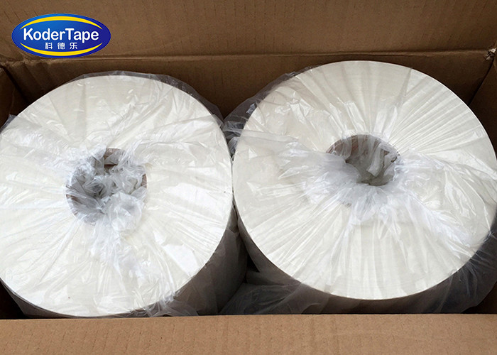 White Color Gummed Kraft Paper Tape Heavy Duty With Fiber Glass Inside