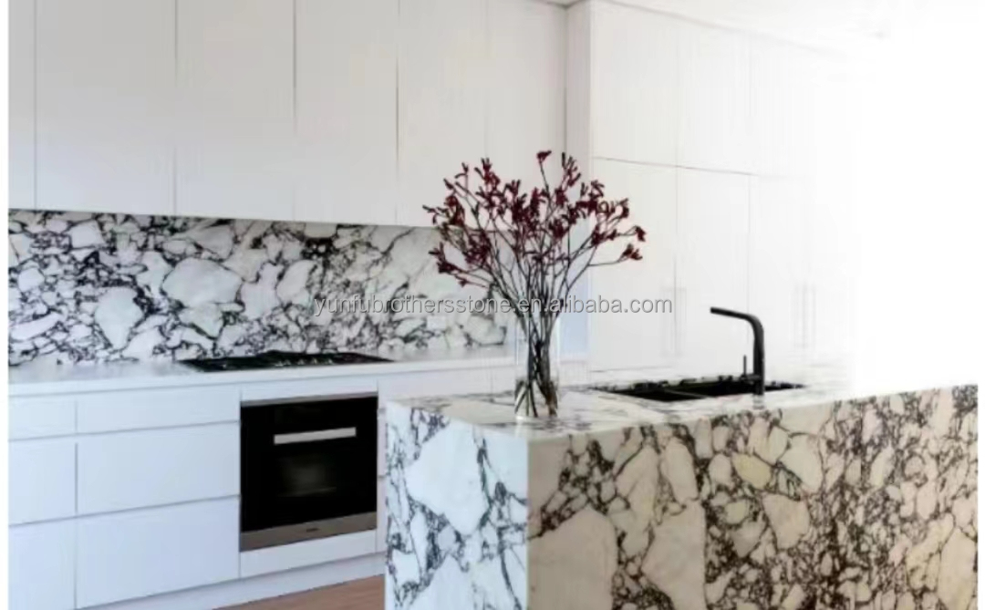 Natural Italian Calacatta Viola Marble Slabs for Modern Kitchen Countertop and Indoor Wall