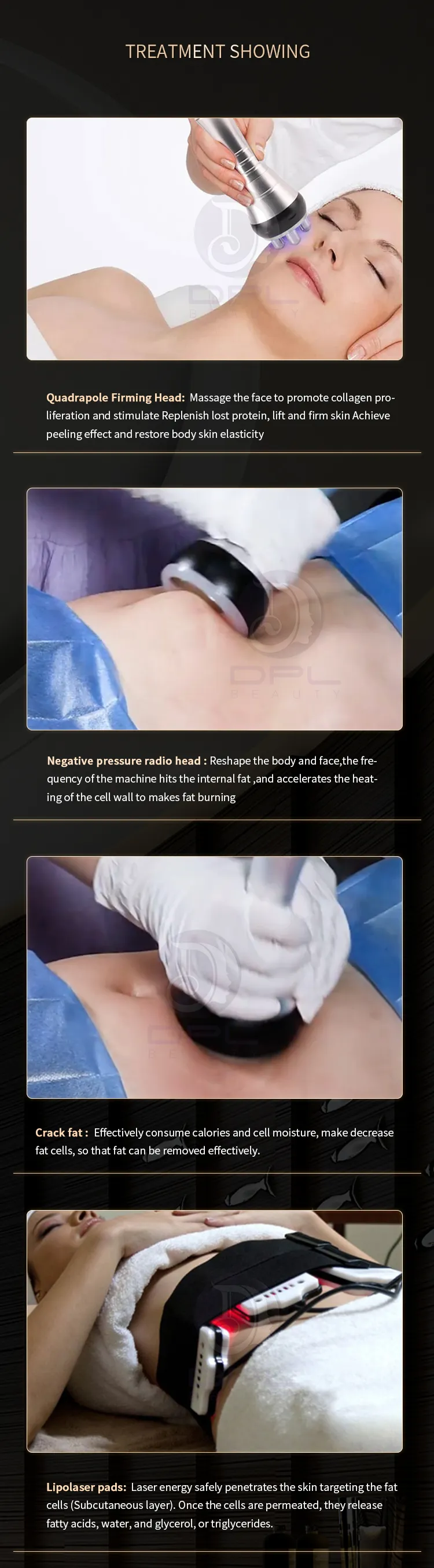 Wholesale 6 In 1 40K Vacuum Cavitation System Rf Slimming Machine Wrinkle Removal Skin Tightening Beauty Machine