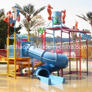 Quality Safety Small Scale Children Outdoor Water Playground With Fiberglass Water Slide wholesale
