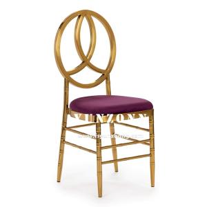 Quality Gold Metal Stainless Steel Hotel Banquet Phoenix Chair Stacking Event Party Chair Wedding Chair wholesale