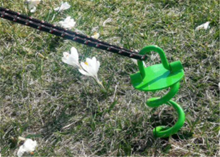 Outdoor 8 Inch Folding Ring Spiral Ground Anchor Tent Stakes Heavy Duty