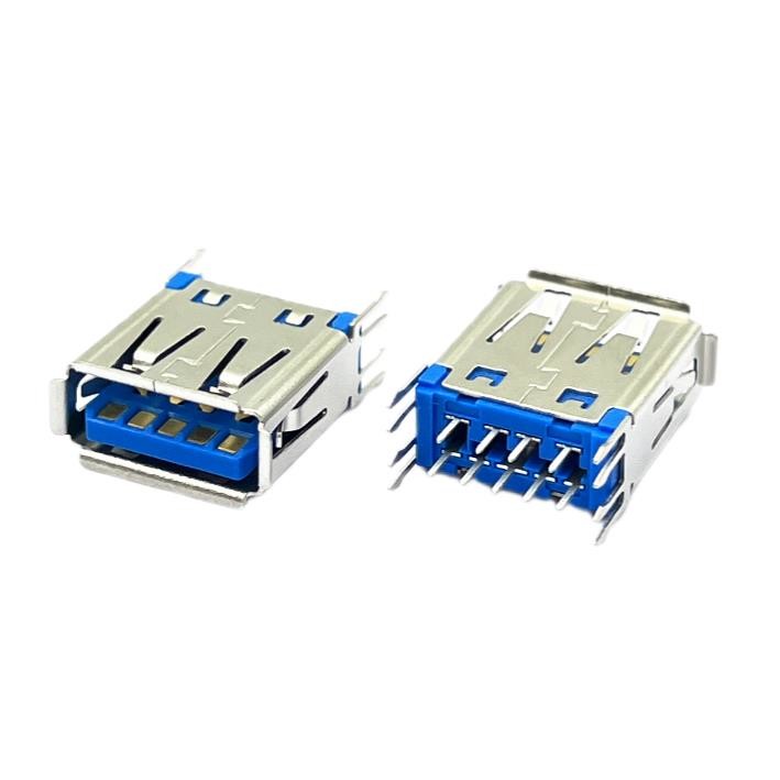 PA9T USB3.1 Female DIP Soldering USB Socket Connector SMT 9 Pin H14.5mm