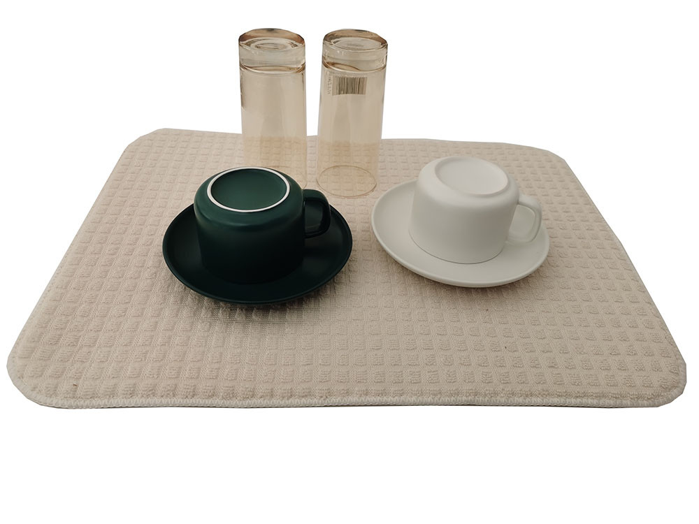 Absorbent Kitchen Microfiber Dish Drying Mat Solid Colors