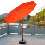 Orange Commercial Beach Umbrella , Professional Small Wood Beach Umbrella