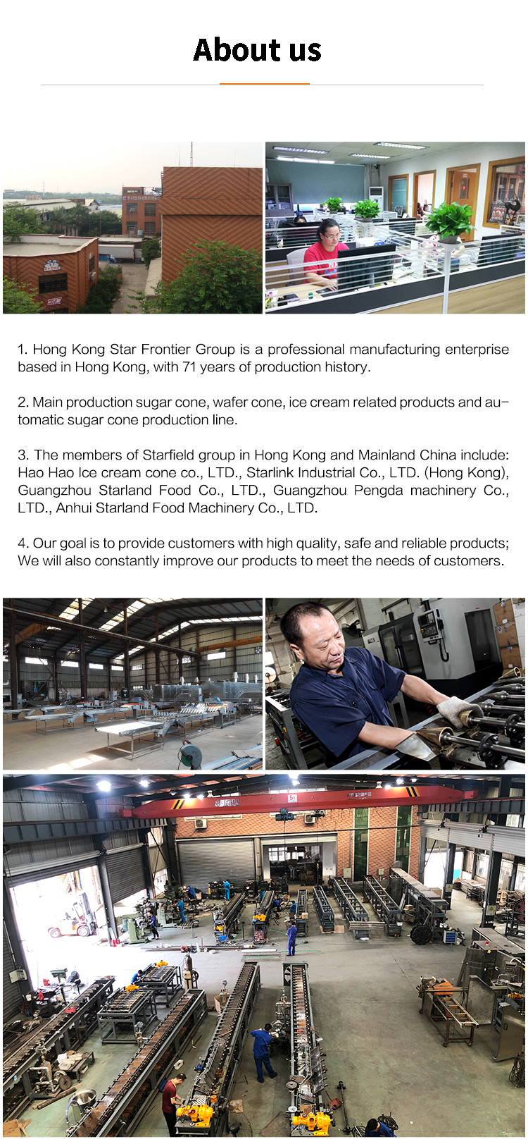 Automatic Softy Wafer Cone Production Line With Cast Iron Baking Template