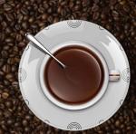 New creative gift product coffee cup spoon style time wall clock