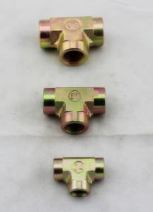 Quality Carbon Steel Hydraulic BSP Female Pipe Fittings / Hydraulic Hose Tee Fittings wholesale