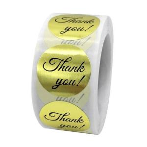 Quality Custom Self Adhesive Vinyl Stickers 1 Inch / 2.5 Inch Thank You Sticker Label wholesale