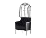 Luxury Indoor Modern Chairs Gold / Sliver Color Birdcage Chair