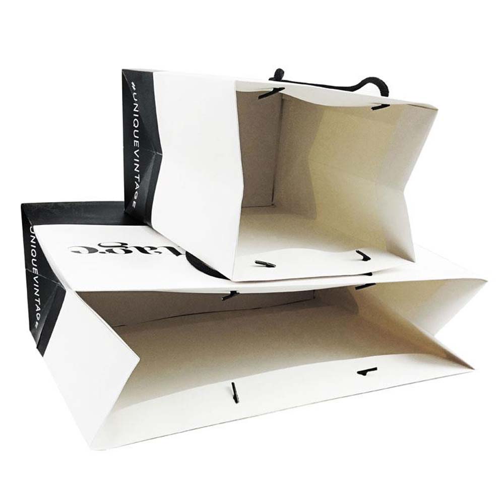 OEM Customized Designs Luxury Matte Gift Shopping Paper Bag With Logo For Clothing Shoes